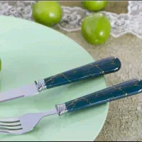 کارد وچنگال پذیرایی طرح ماربل عمده ارسال رایگان