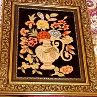 تابلوی بافت تمام ابریشم فوق العاده زیبا و نو|تابلو فرش|گرگان, |دیوار
