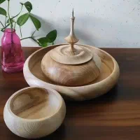 شکلات خوری و میوه خوری دست‌ساز با چوب آزاد جنگلی|صنایع دستی و سایر لوازم تزئینی|دامغان, |دیوار