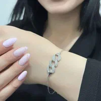 دستبند نقره جواهری مینیمال برگ درخت نقره رزگلد کد9|جواهرات|تبریز, |دیوار