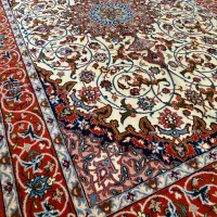 قالیچه دستباف کرک ابریشم اصفهان صیرفیان لاکی|فرش|اصفهان, بهار آزادی|دیوار