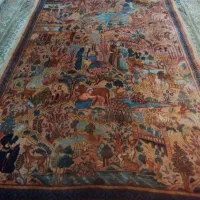 فرش دستباف شکارگاه قفقازی