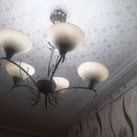 فروش یک جفت لوستر استیل سقفی