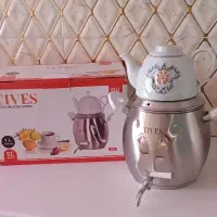 کتری ۵ لیتری شیر دار همراه قوری ۱ لیتری نو