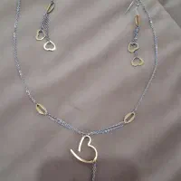 گردنبند و گوشواره استیل رنگ ثابت