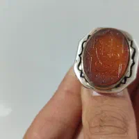 انگشتر نقره عقیق یمن خط