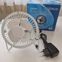 مینی فن برقی رومیزی نو با جعبه|پنکه و تصفیهکنندهٔ هوا|تهران, آهنگران (سراسیاب دولاب)|دیوار