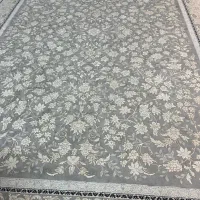 فرش درجه یک زمرد مشهد طوسی نقشه افشان