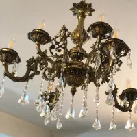 لوستر طلایی|لوستر و چراغ آویز|مشهد, سجادیه|دیوار