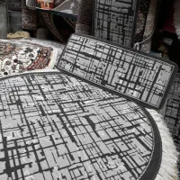 فرش آشپزخانه گلیم طوسی سبک وزن ۱×۱/۵ و دایره|فرش|تبریز, |دیوار