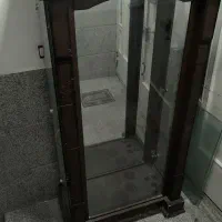 بوفه شیشه ای چوبی