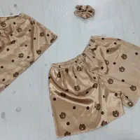 تاب شلوارک ساتن سه تیکه