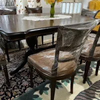 ست میز و صندلی ناهارخوری 6 نفره چوب گردو