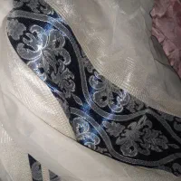 پرده سه تا یکی پذیرایی بهمراه ساتن سفید|پرده، رانر، رومیزی|یزد, |دیوار
