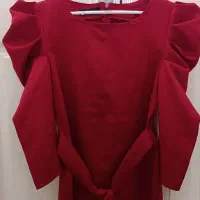 لباس. شومیز. پیراهن قرمز زرشکی یلدایی