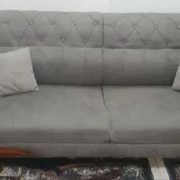 مبل ۹ نفره طوسی رنگ در حد نو