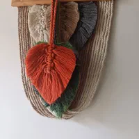 دیوار کوب مکرومه برگ و بوم ریس