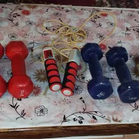 طناب بازی و ورزشی هوشمند و ساده دمبل روکشدار 2kg