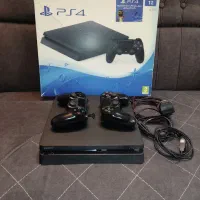 ps4 slim 1tra کپی خور دو دسته اصلی