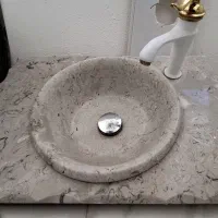 تمام سنگی همراه شیر سفید طلایی|لوازم سرویس بهداشتی|پردیس, فاز ۸|دیوار