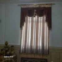 پرده  رنگ قهوای سالم