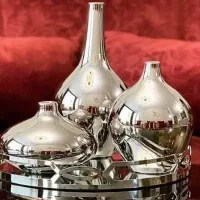 سه عدد. سالونگ سینی اینه ای سه عدد شمدان  قفس