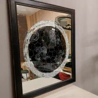 آینه آنتیک، با طرح پارچه مخمل زیبا|آینه|تهران, الهیه|دیوار