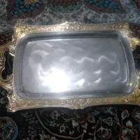 سینی و استکان و سبد میوه