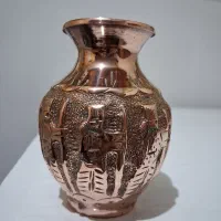 گلدان مسی قلم کاری هخامنشی نو و سالم