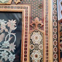 قاب قلم زنی حرفه ای با دور مینا کاری|صنایع دستی و سایر لوازم تزئینی|اصفهان, همت‌آباد|دیوار