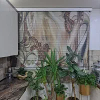 پرده زبرا برای بالکن و پنجره سالم درحد نو