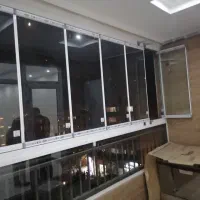 بالکنی تاشو شیشه سکوریت و حمام شیشه ای