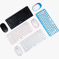 ست کیبورد و موس بیسیم سفید رنگی سیمدار هترون