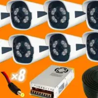 دوربین مداربسته /)ضد آب۸ عدد فیش پاور،،