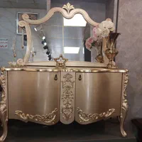 آینه و کنسول خم نقره