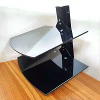 شلف دیواری شیشه ای دو طبقه