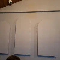 نقاشی ساختمان سنگ چوب فلز