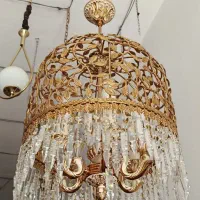 لوستر تمام برنز طرح قفس برند نورسازان|لوستر و چراغ آویز|تکاب, |دیوار