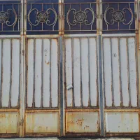 درب حیاط آهنی بزرگ ۴ لنگه