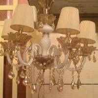 لوستر کریستالی 6 شاخه ای