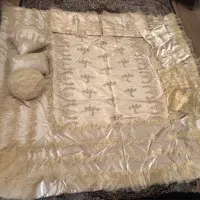 سرویس روتختی دونفره کامل ساتن ترک مناسب برای عروس