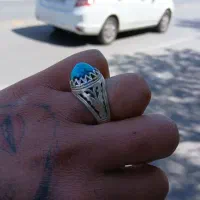 انگشتر فیروزه نیشابور نقره