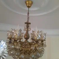 یک جفت لوستر برنزی ۱۰ شعله سرپیچ شمعی|لوستر و چراغ آویز|تهران, صادقیه|دیوار