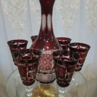 کریستال دوپوسته رنگ زرشکی