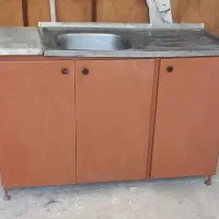 کابینت فلزی و ظرفشویی تک قلو