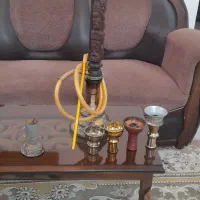 قلیان چوب سرخ رخ دار