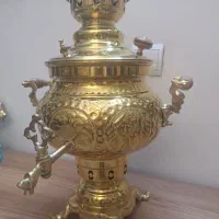 سماور زغالی برنجی ۶لیتری