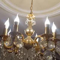 لوستر قدیمی برنز اصل|لوستر و چراغ آویز|تبریز, |دیوار