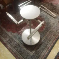 رگال استیل گرد چرخون با آیینه ایستاده
