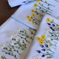 دوخت انواع طرح روی پارچه رومیزی|پرده، رانر، رومیزی|شیراز, آبیاری|دیوار